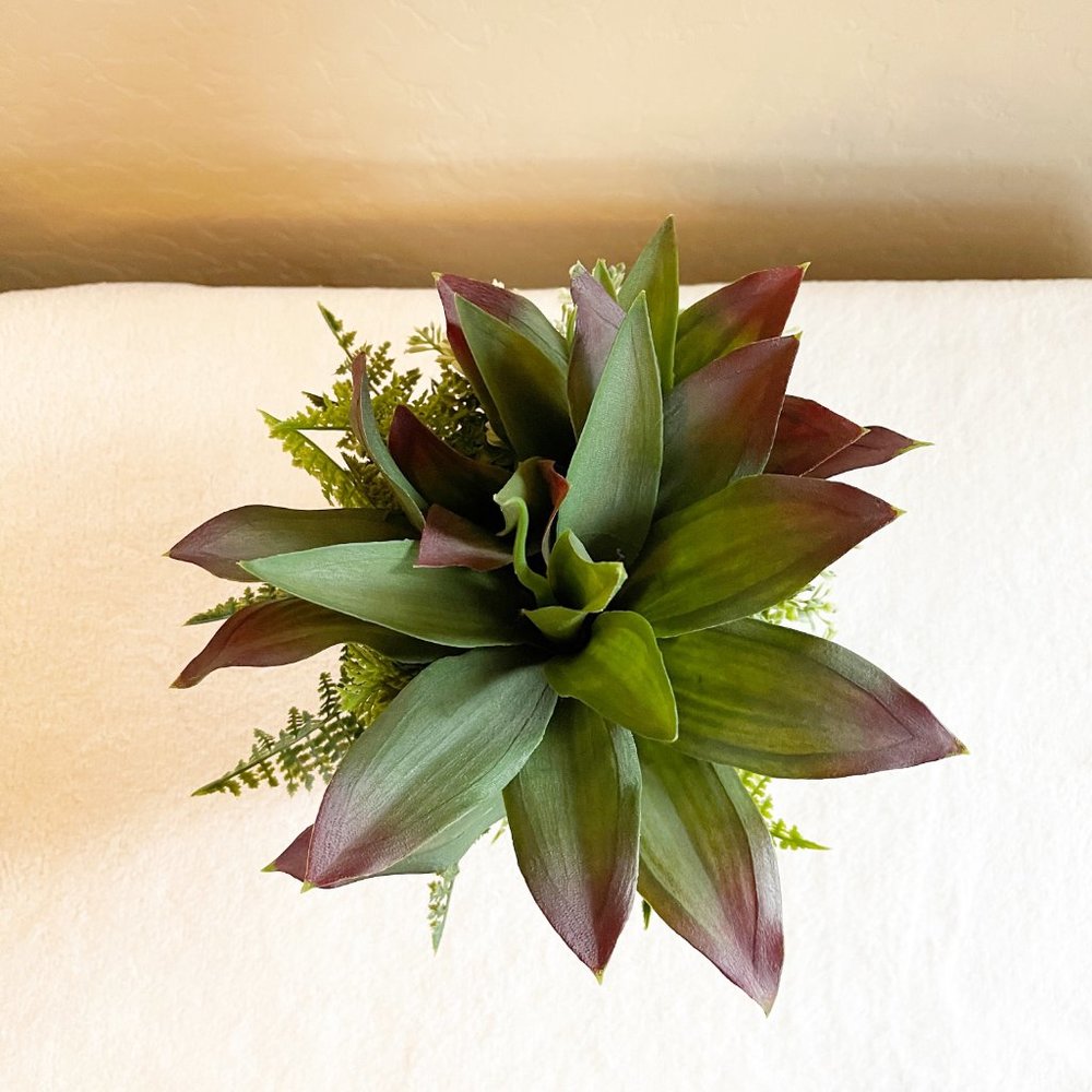 Faux Greens Greenery Tabletop Decor in Gray Pot Fake Plant - Picture 6 of 7